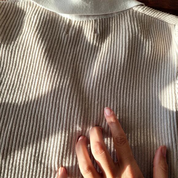 Sancia Sofia Knit Dress Beige Sweater Dress Sz S - Picture 6 of 6